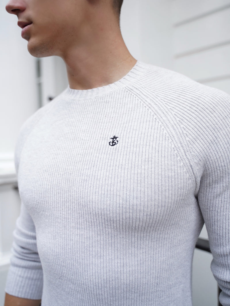 Oxley Knit Jumper - Marl White