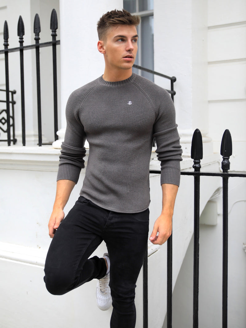 Oxley Knit Jumper - Brown/Grey