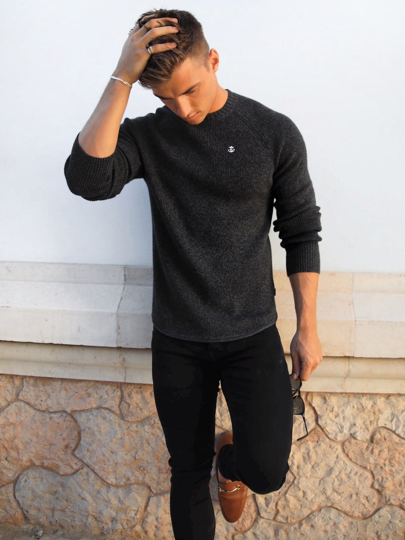 Olton Knit Jumper - Dark Grey