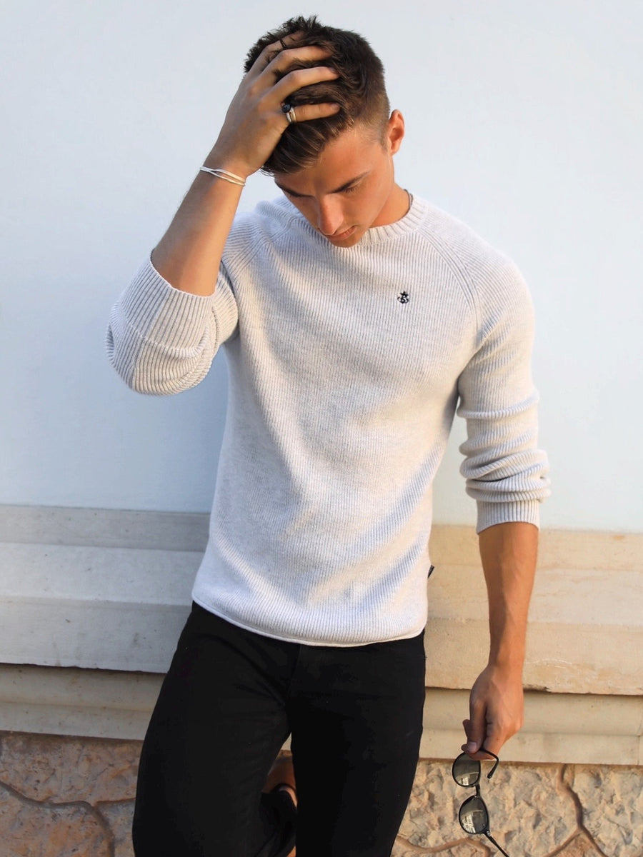 Oxley Knit Jumper - Marl White