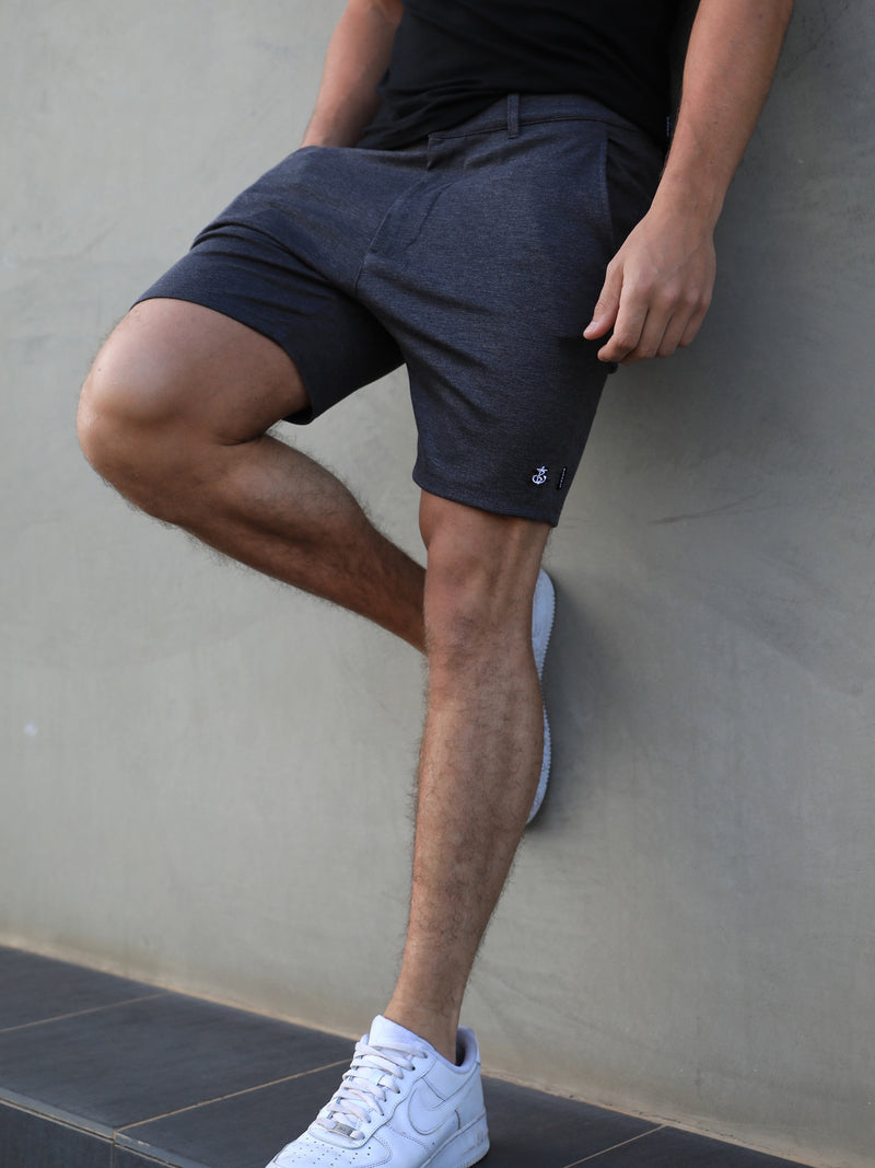 Sorrento Stretch Fit Shorts - Charcoal