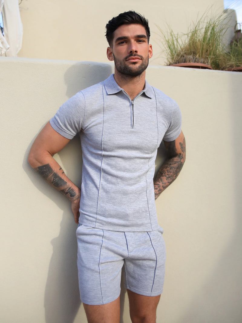 Amezri Seamline Polo - Light Grey