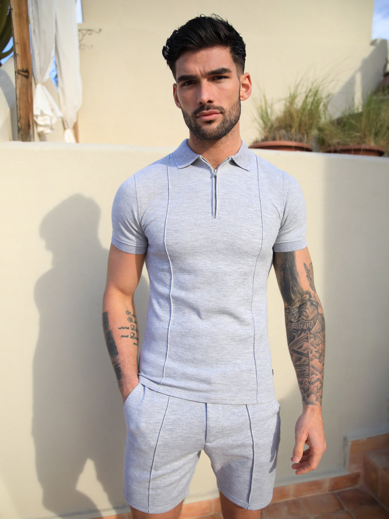 Amezri Seamline Polo - Light Grey