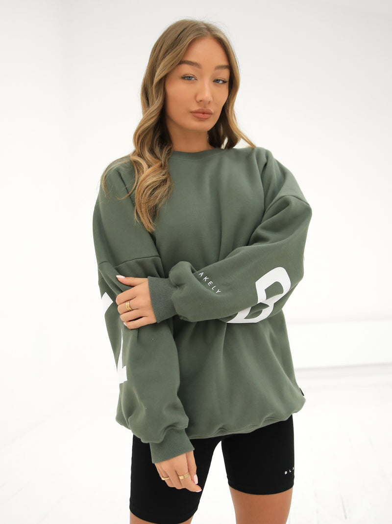 Isabel Oversized Jumper - Light Khaki Green