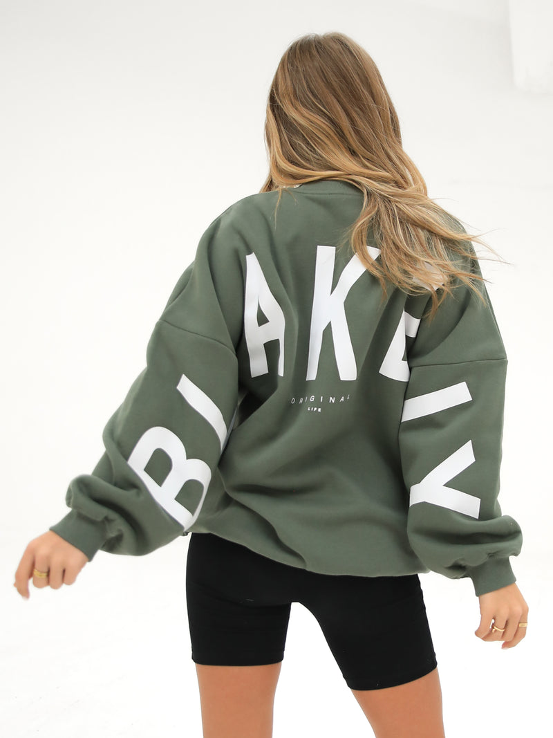 Isabel Oversized Jumper - Light Khaki Green