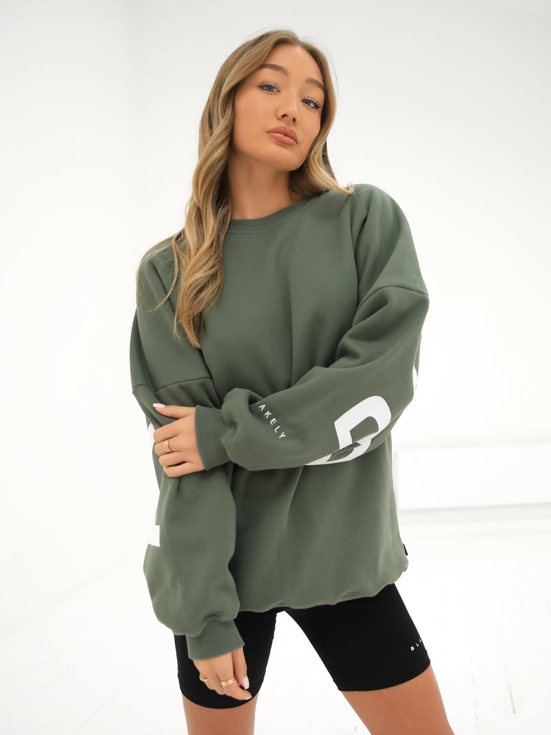 Isabel Oversized Jumper - Light Khaki Green