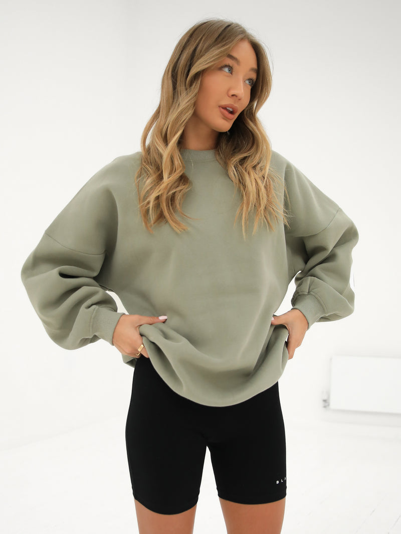 Isabel Oversized Jumper - Olive