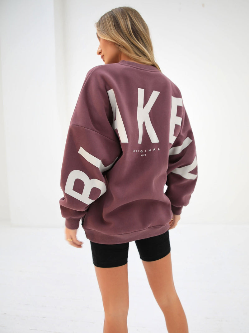 Life & Style Isabel Oversized Jumper - Burgundy