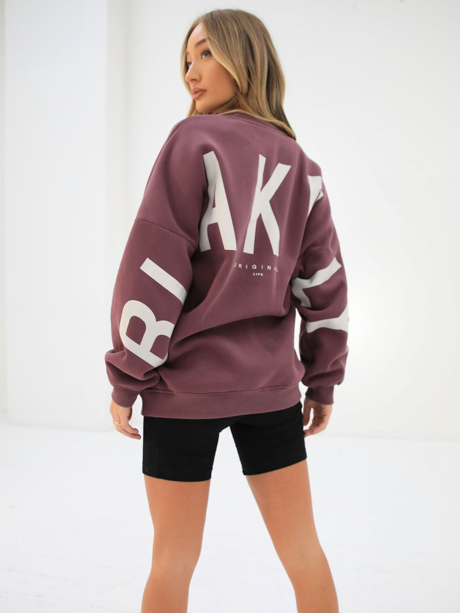 Life & Style Isabel Oversized Jumper - Burgundy