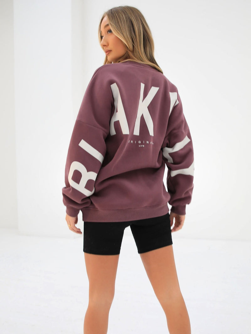 Life & Style Isabel Oversized Jumper - Burgundy