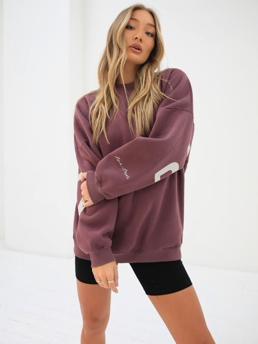 Life & Style Isabel Oversized Jumper - Burgundy