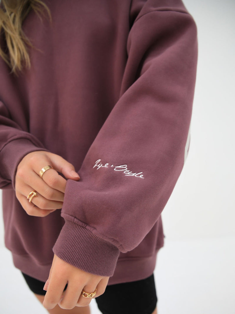 Life & Style Isabel Oversized Jumper - Burgundy