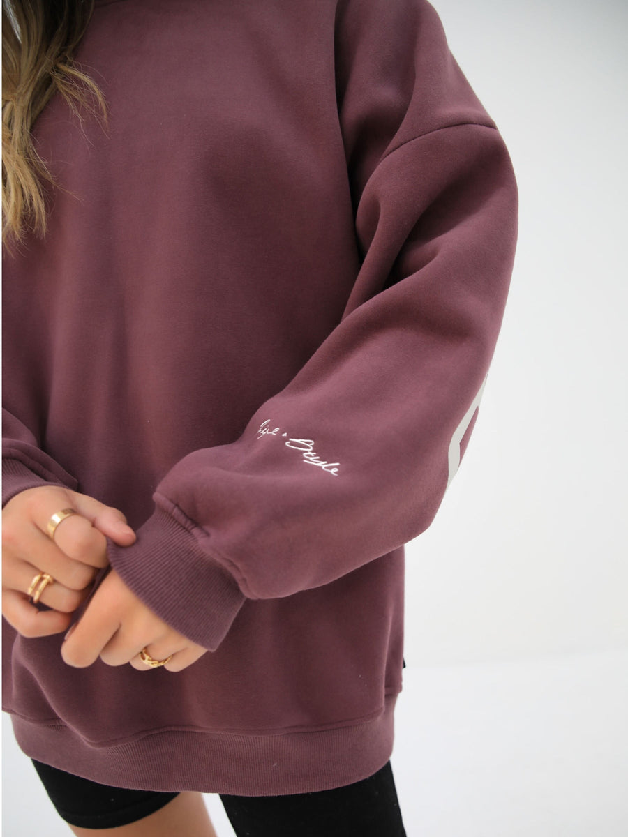 Life & Style Isabel Oversized Jumper - Burgundy