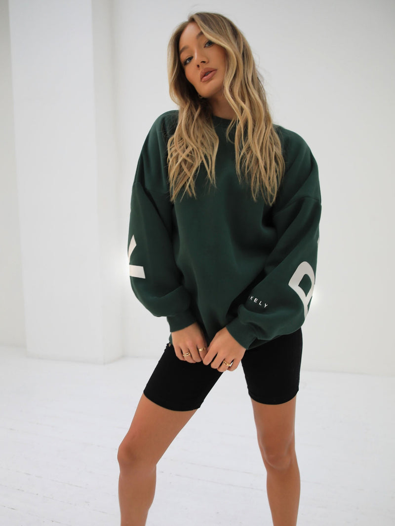 Isabel Oversized Jumper - Dark Green