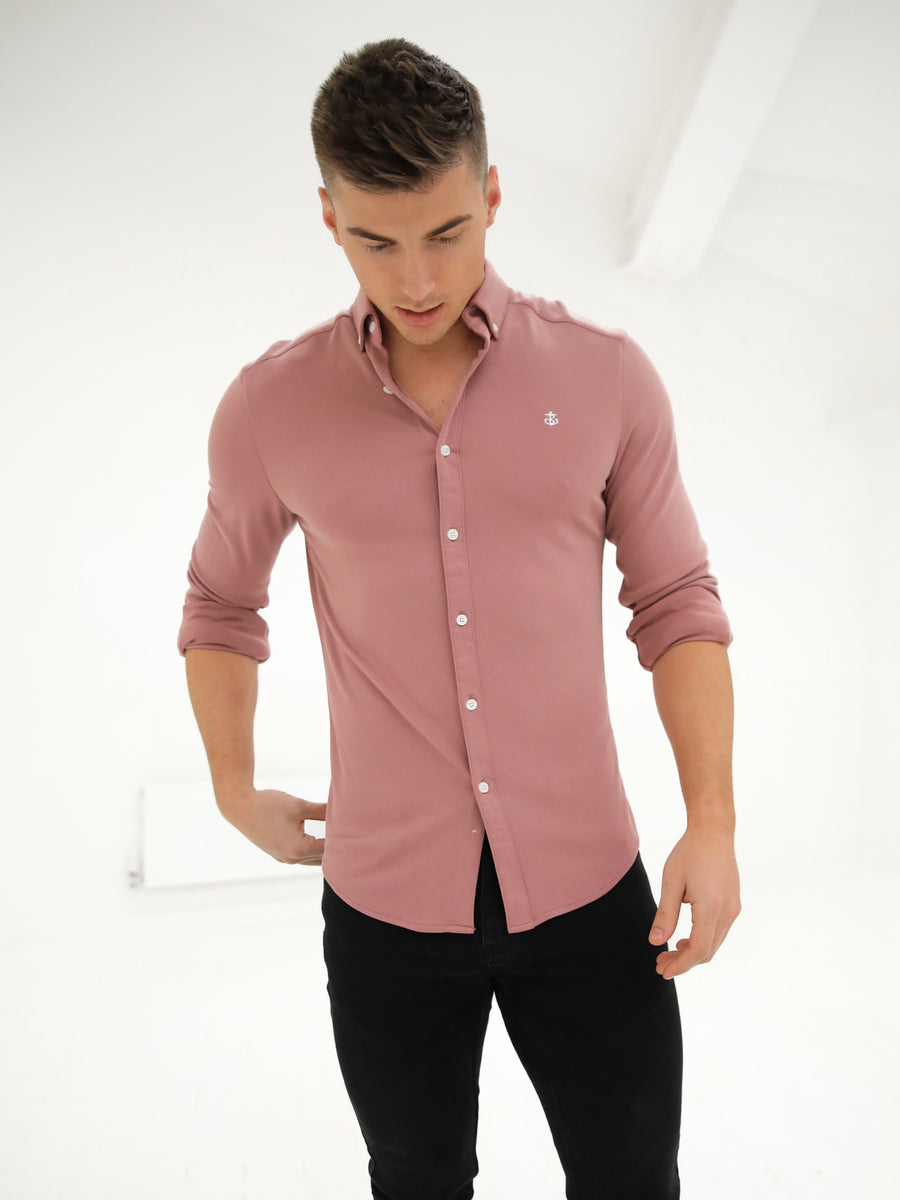 Buy Blakely Byron Brushed Soft Dusty Pink Shirt
