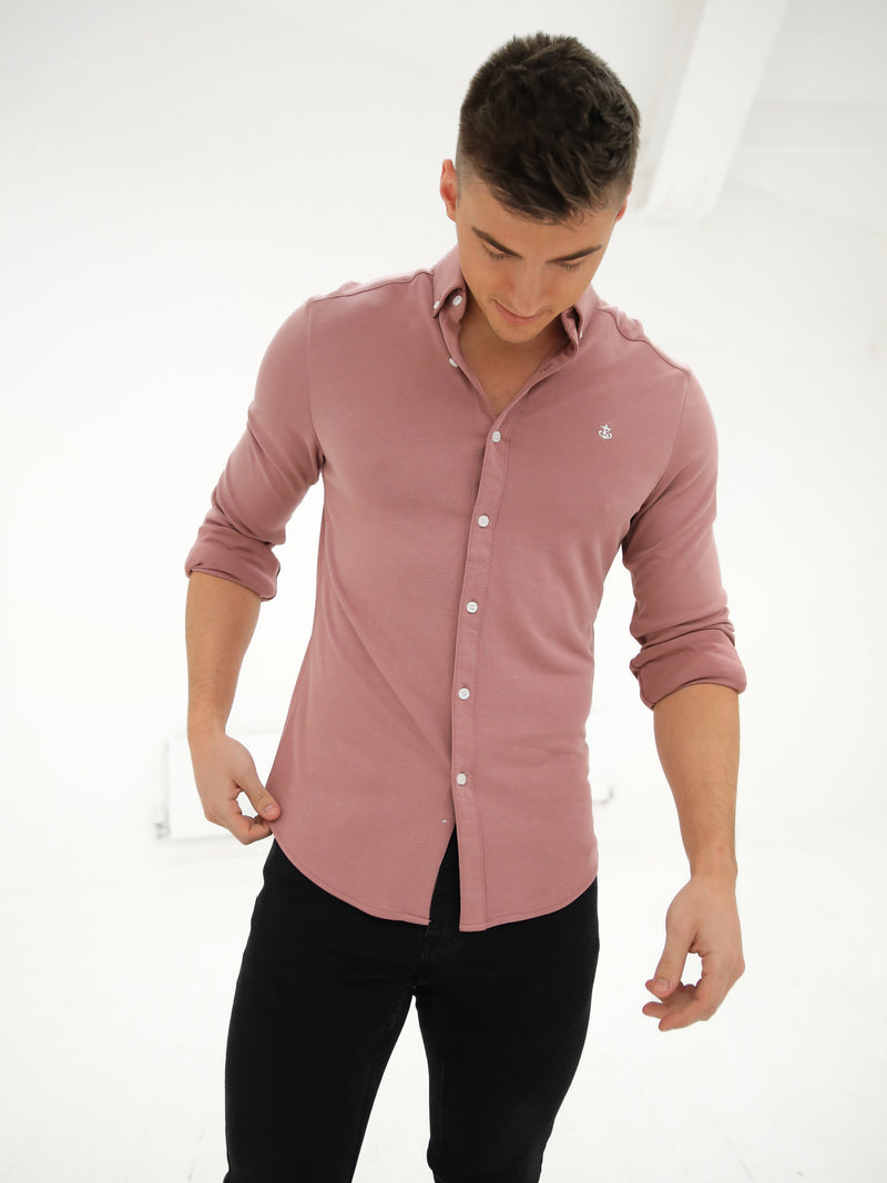 Byron Brushed Soft Shirt - Dusty Pink