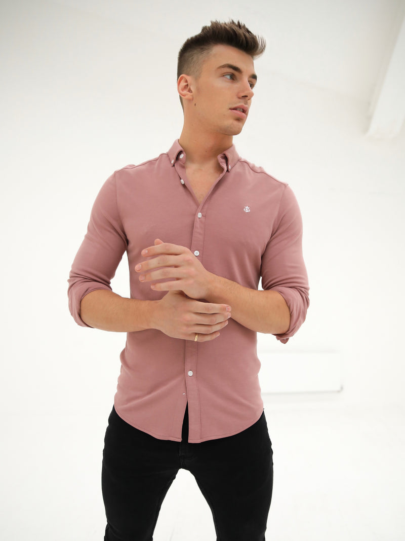 Byron Brushed Soft Shirt - Dusty Pink