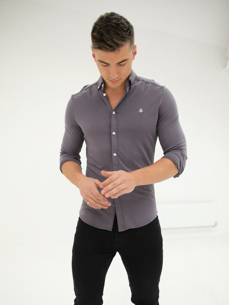 Byron Brushed Soft Shirt - Dusty Purple