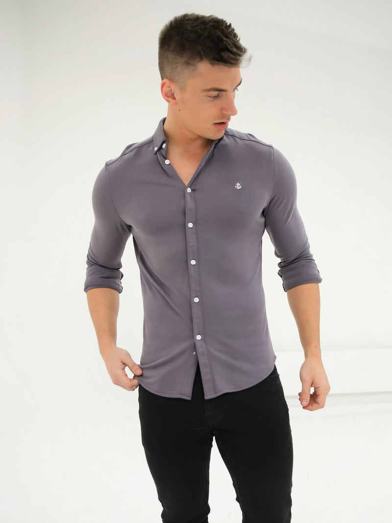 Byron Brushed Soft Shirt - Dusty Purple