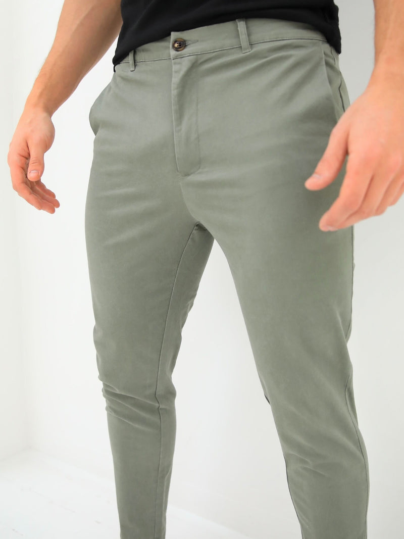 Sloane Stretch Fit Chinos - Light Green