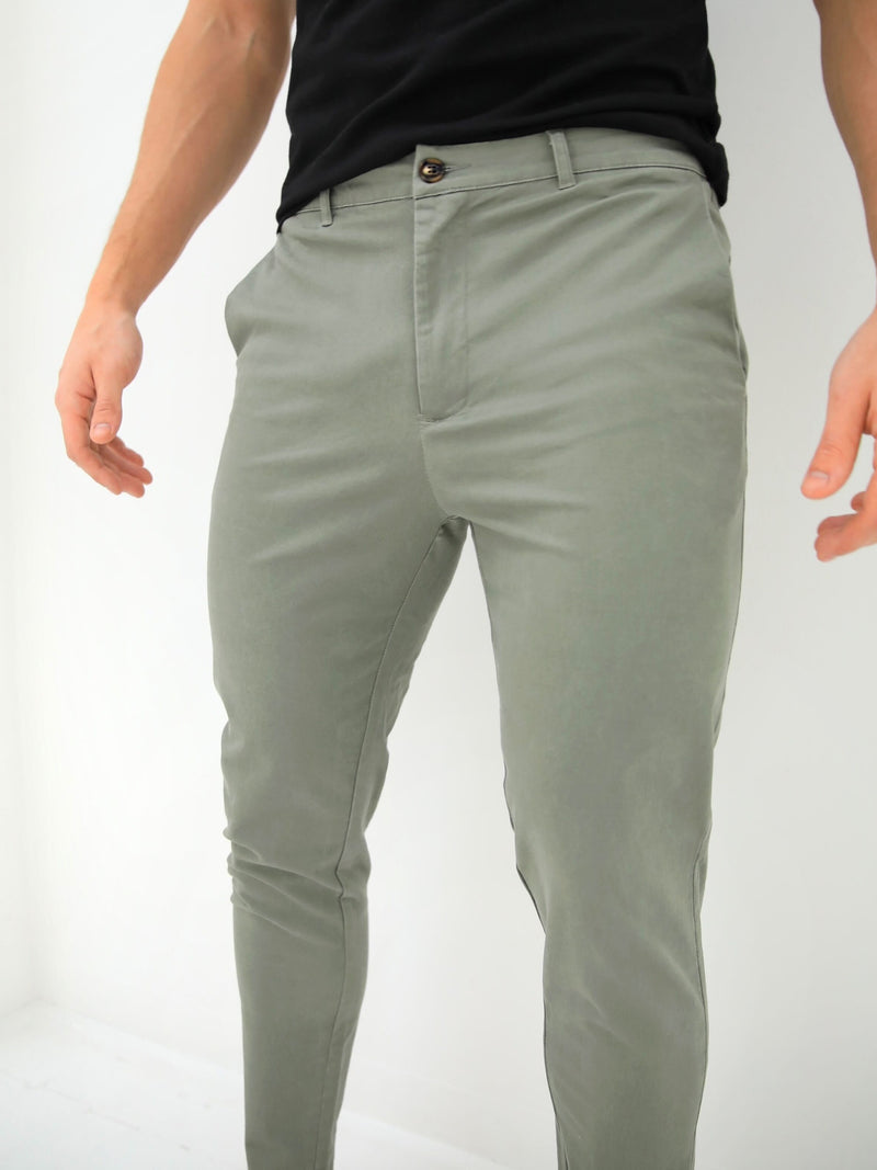 Sloane Stretch Fit Chinos - Light Green