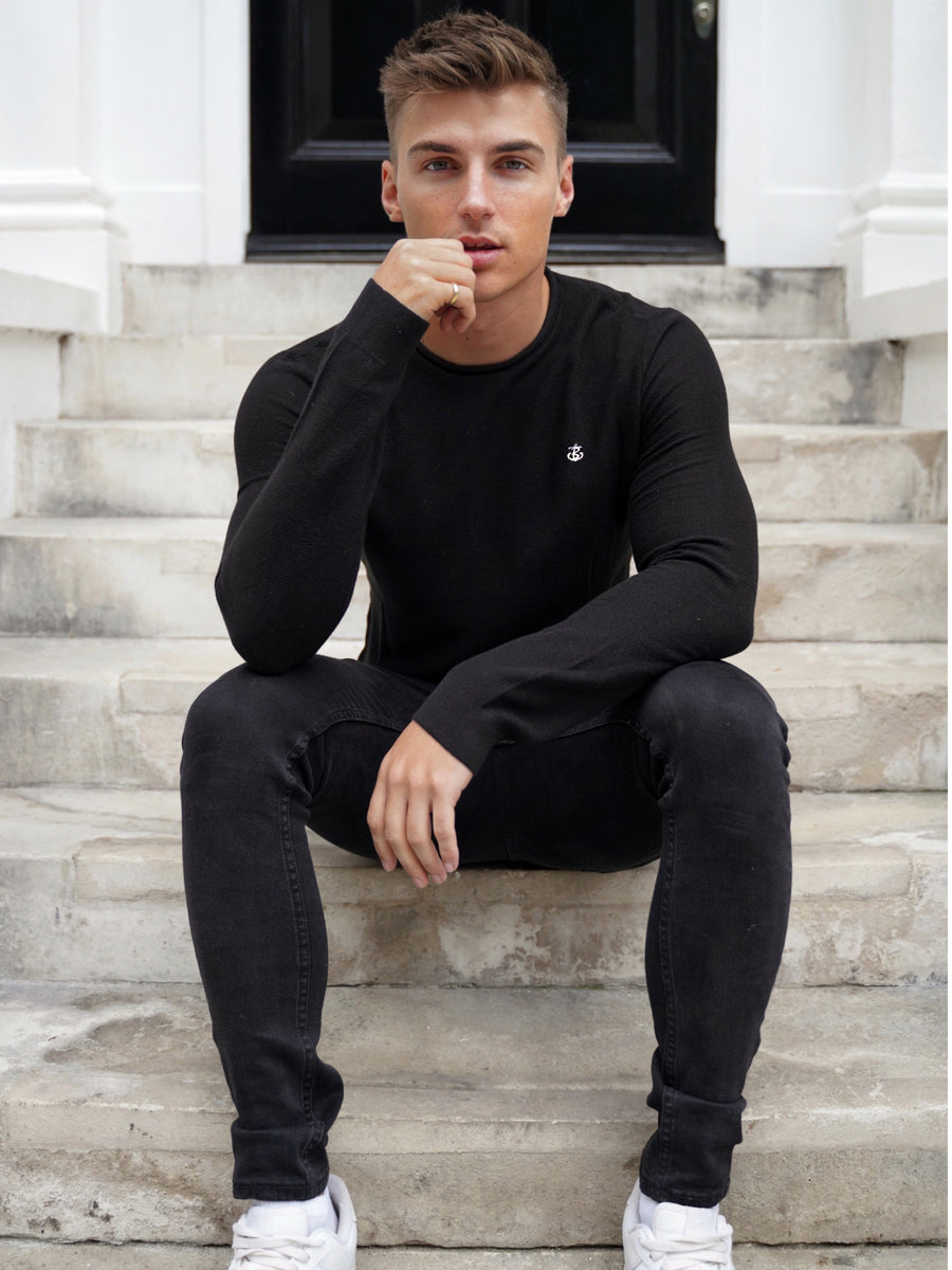 Buy Blakely Mason Black Knit Jumper | Free standard delivery over 99 ...