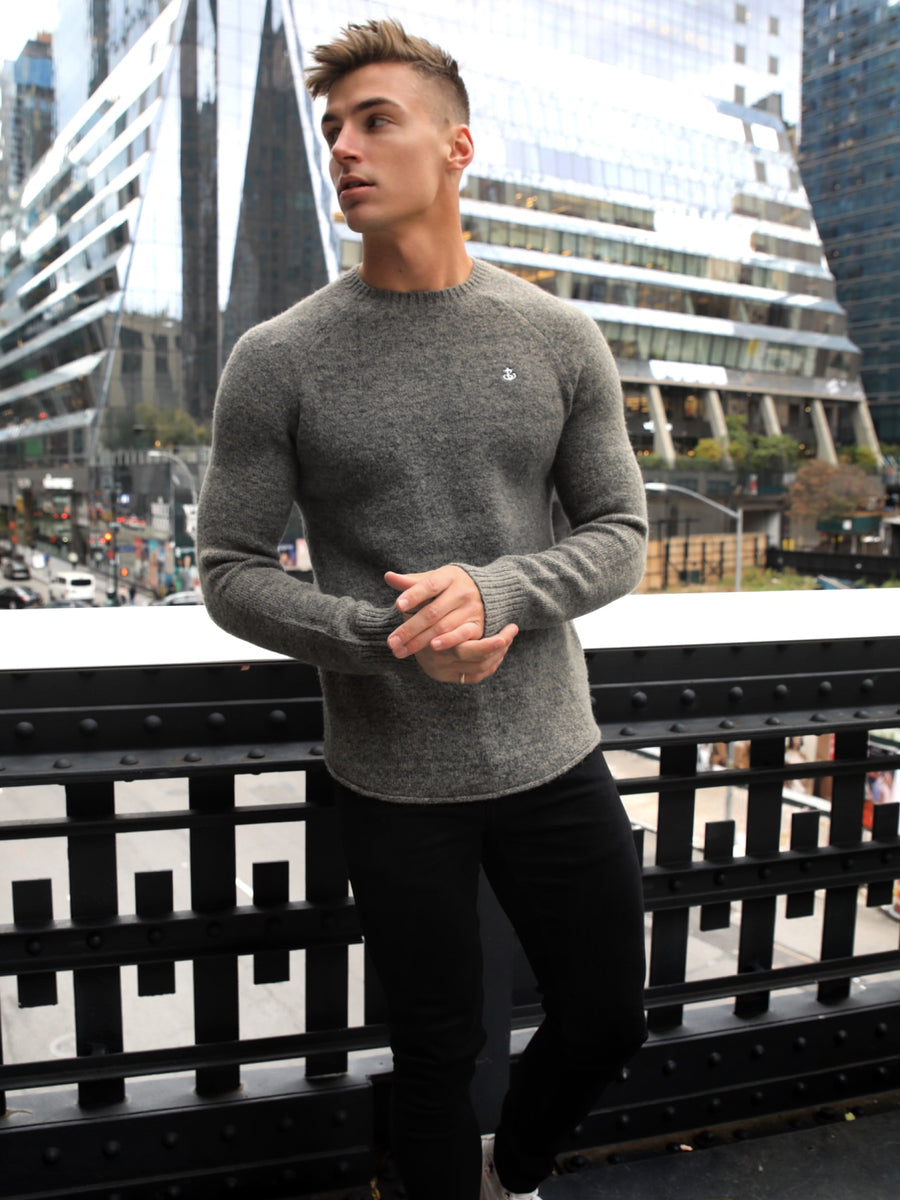 Buy Blakely Yardley Charcoal Knit Jumper | Free standard delivery over ...