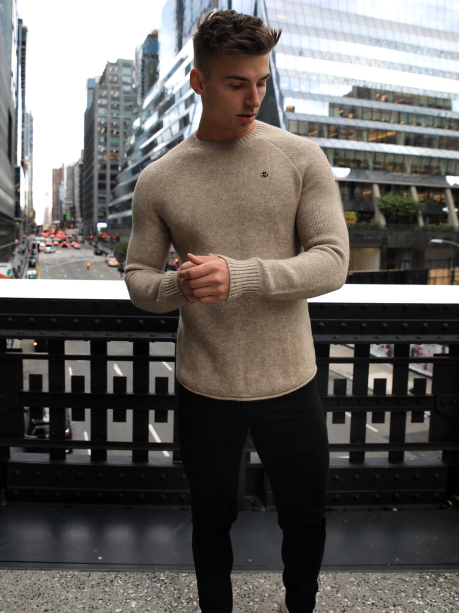 Buy Blakely Yardley Tan Knit Jumper | Free standard delivery over 99 ...