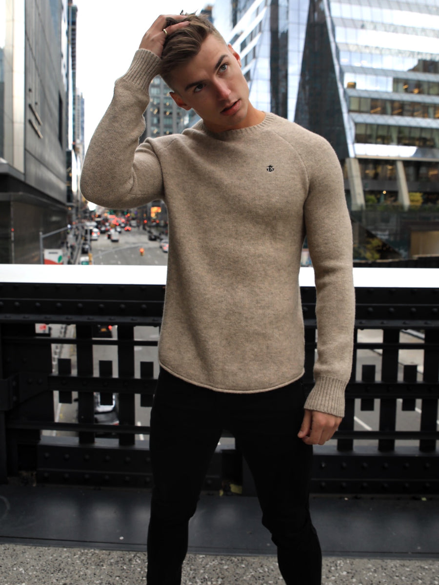 Tan knit outlet jumper