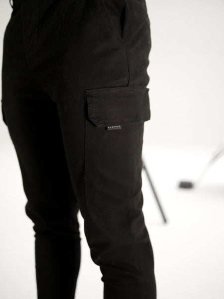 Buy HIGHLANDER Men Black Slim Fit Solid Cargos  Trousers for Men 8158623   Myntra