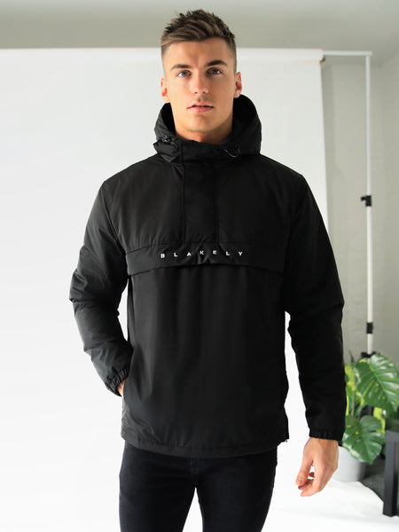 Mens black 2025 pullover windbreaker