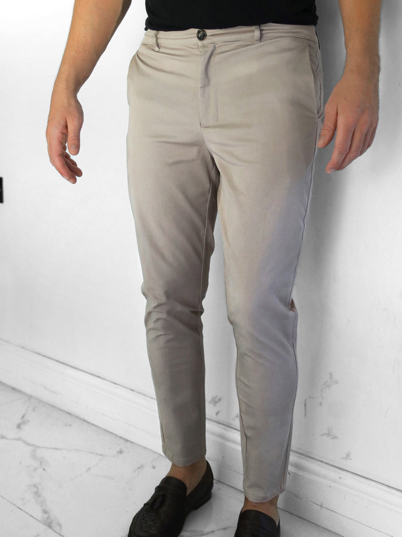 Kingsley Slim Fit Tailored Chinos - Beige