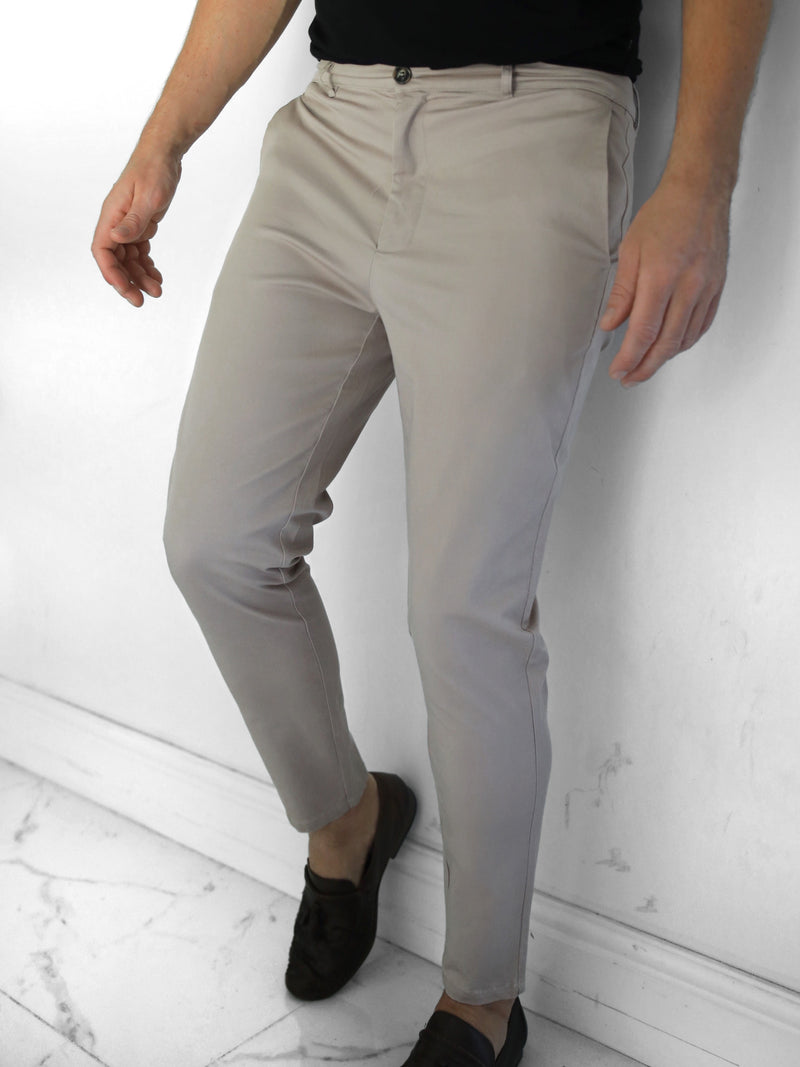 Kingsley Slim Fit Tailored Chinos - Beige