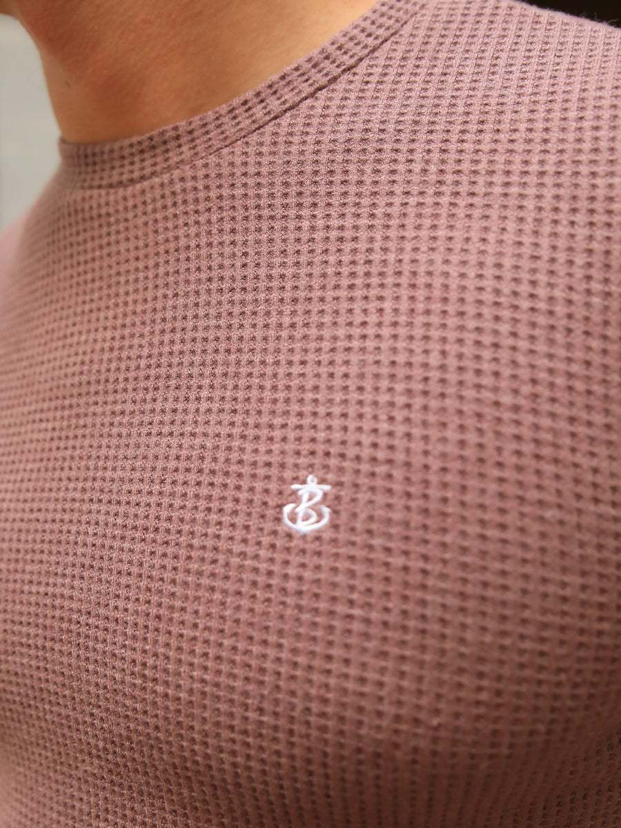 Agadir Textured T-Shirt - Burgundy