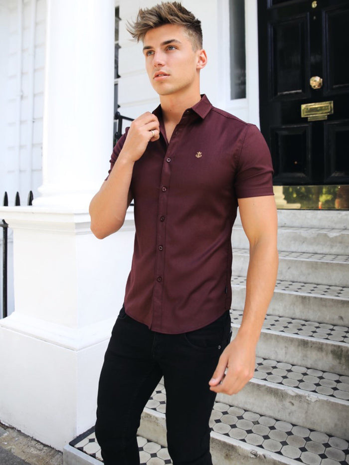 Verete Short Sleeve Shirt - Burgundy