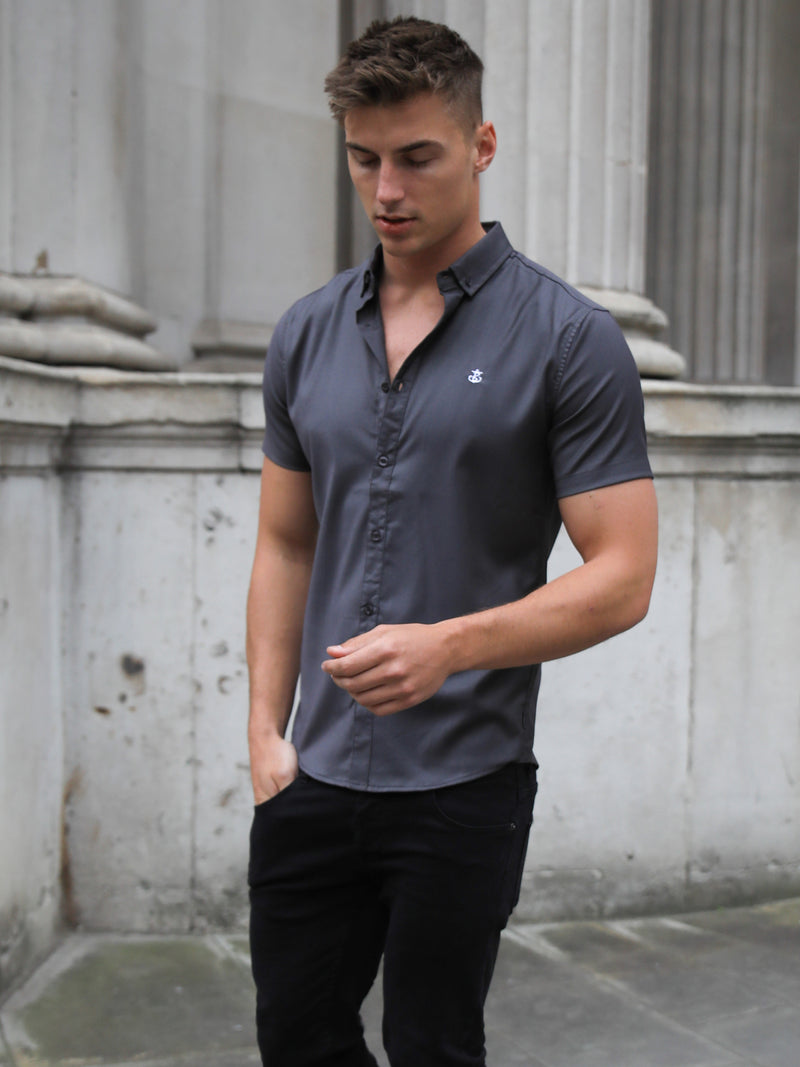 Modica Short Sleeve Shirt - Charcoal