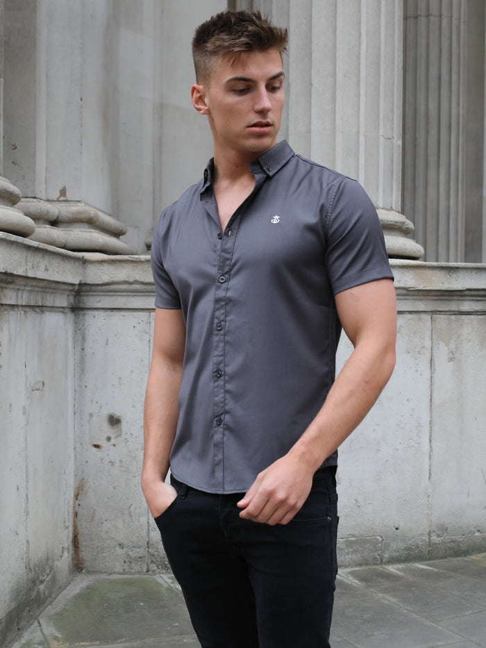 Modica Short Sleeve Shirt - Charcoal