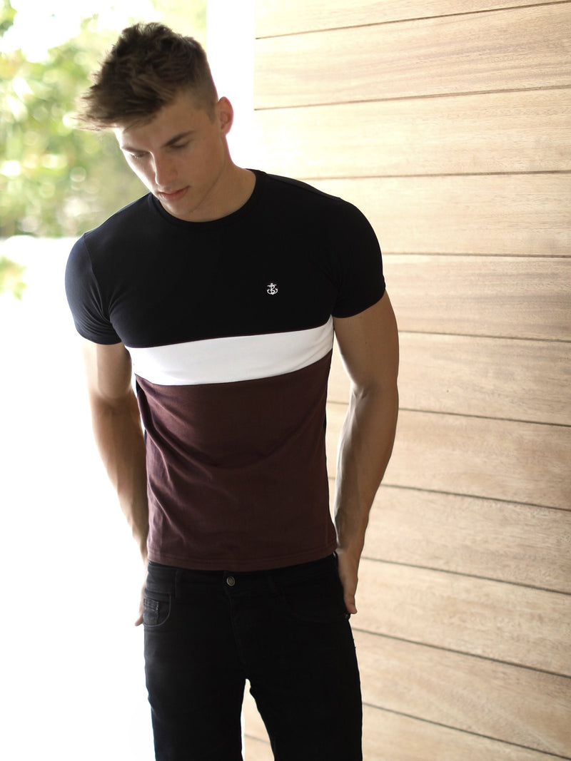 Sioux T-Shirt - Black, White & Burgundy