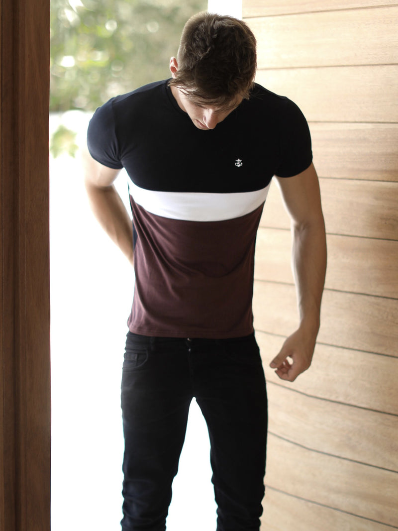 Sioux T-Shirt - Black, White & Burgundy